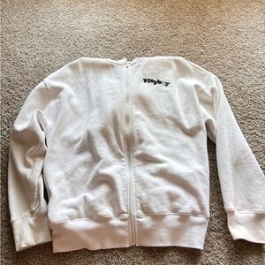 Playboy x Pacsun White Zip Up Hoodie Size Medium